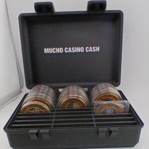 1000000076 3D Printed Silver Casino Coin Storage Case, Capsuled or Flipped, Holds 30