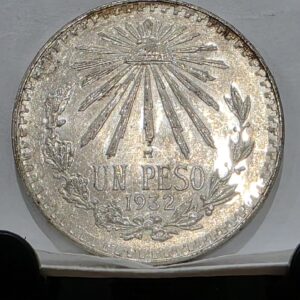 1932 Mexico Un Peso Silver Cap & Rays (Mo) – 0.720 Fine