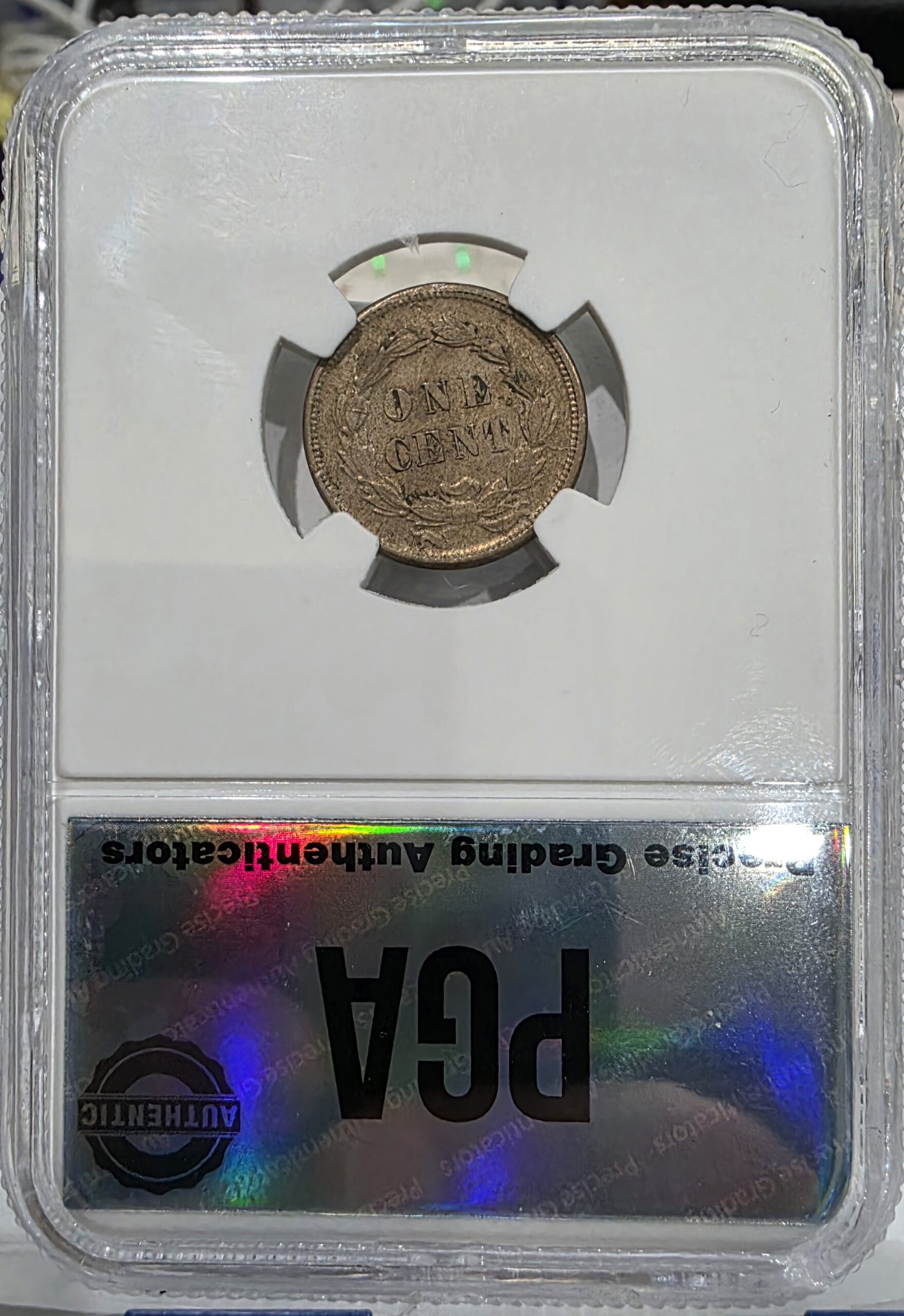 1859 Indian Head Cent – PGA AU58 - Image 3