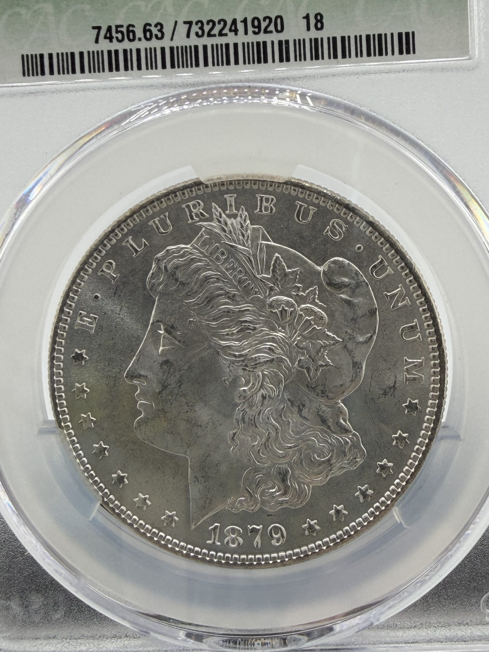 1879-S Morgan Silver Dollar – CAC Stickered MS63 (CAC Verified) - Image 2
