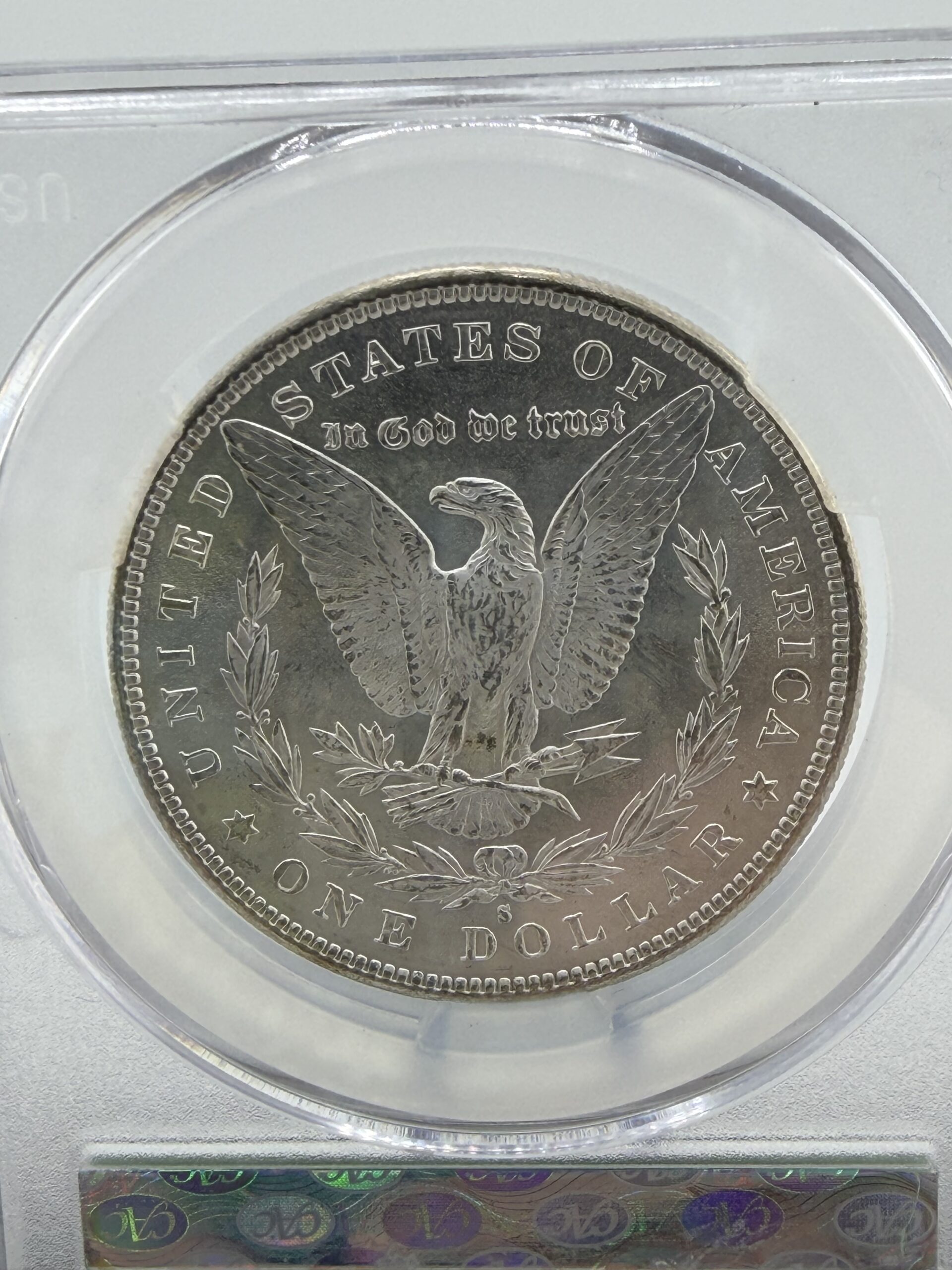 1879-S Morgan Silver Dollar – CAC Stickered MS63 (CAC Verified) - Image 3