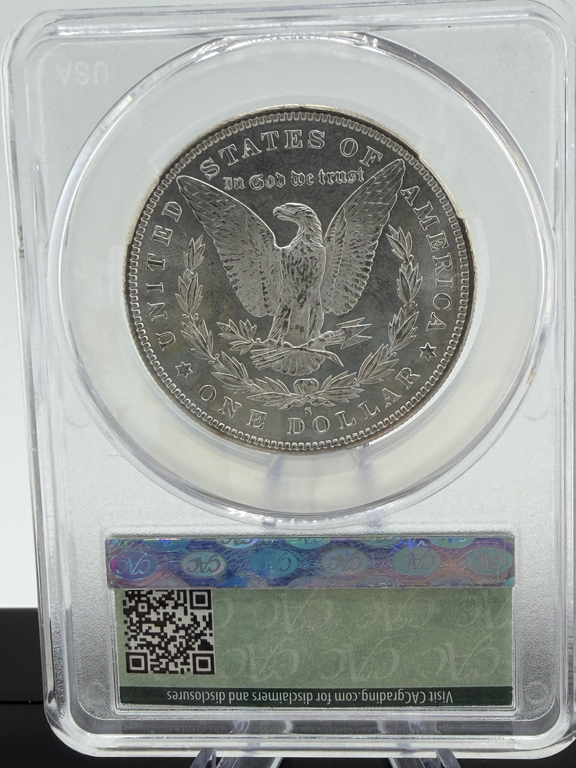 1879-S Morgan Silver Dollar – CAC Stickered MS63 (CAC Verified) - Image 4