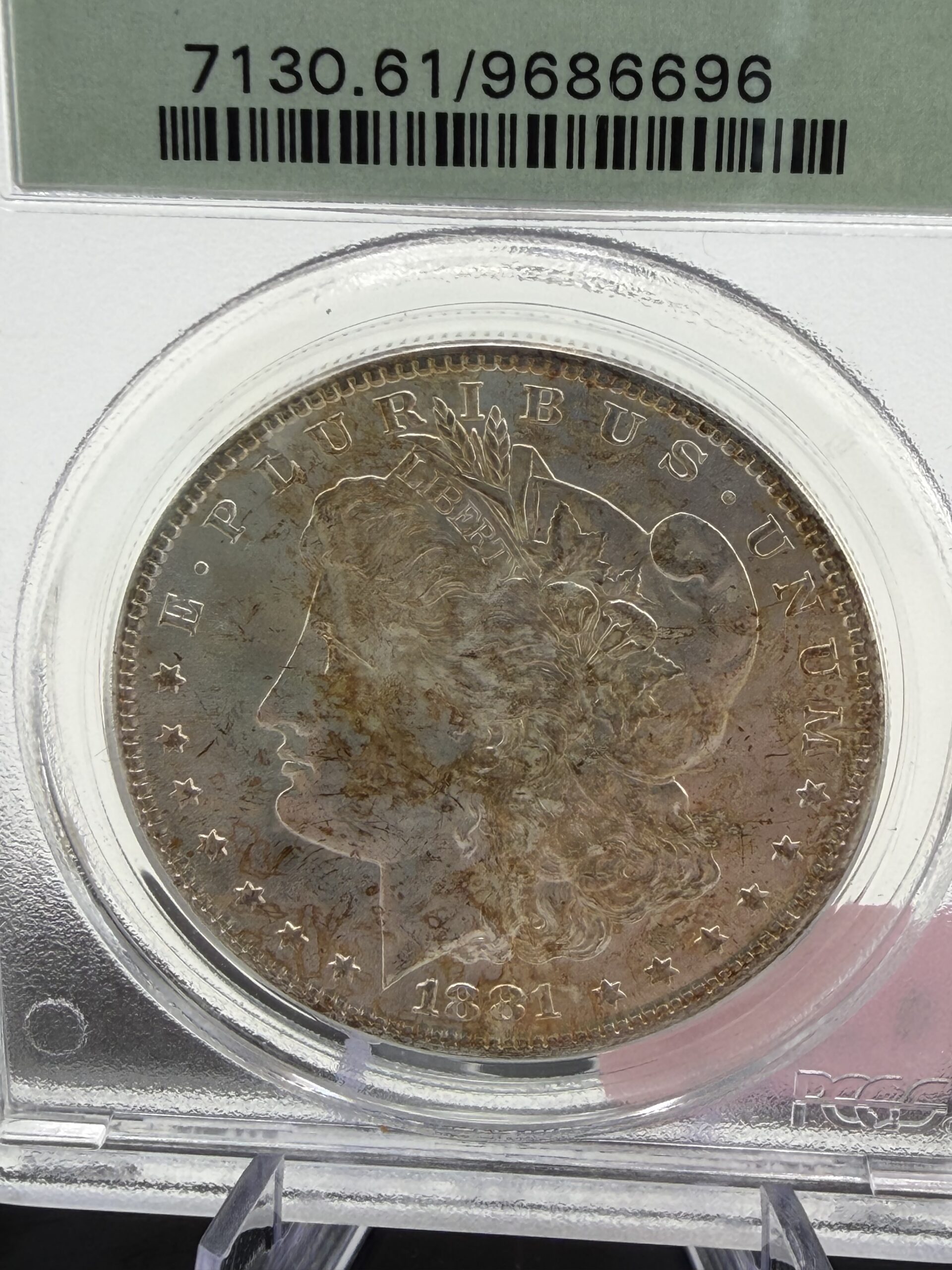 1881-S Morgan Silver Dollar PCGS MS61 – Toned Original Surfaces - Image 2