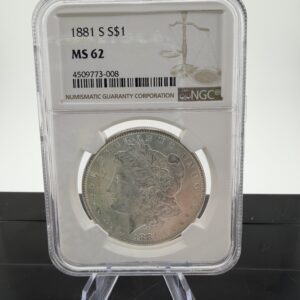 1881-S Morgan Silver Dollar NGC MS62 Certified