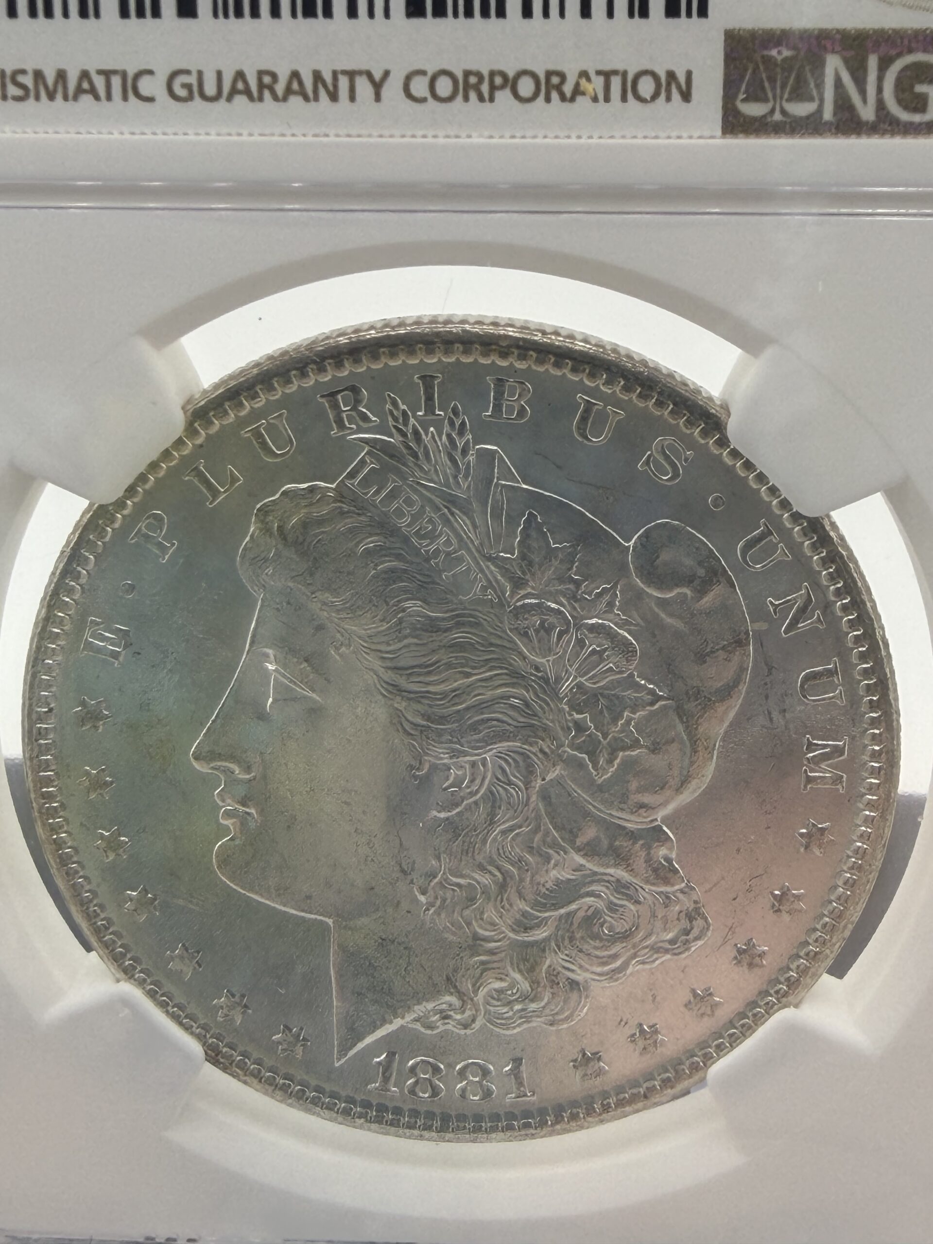 1881-S Morgan Silver Dollar NGC MS62 — Certified Original US Silver Dollar - Image 2