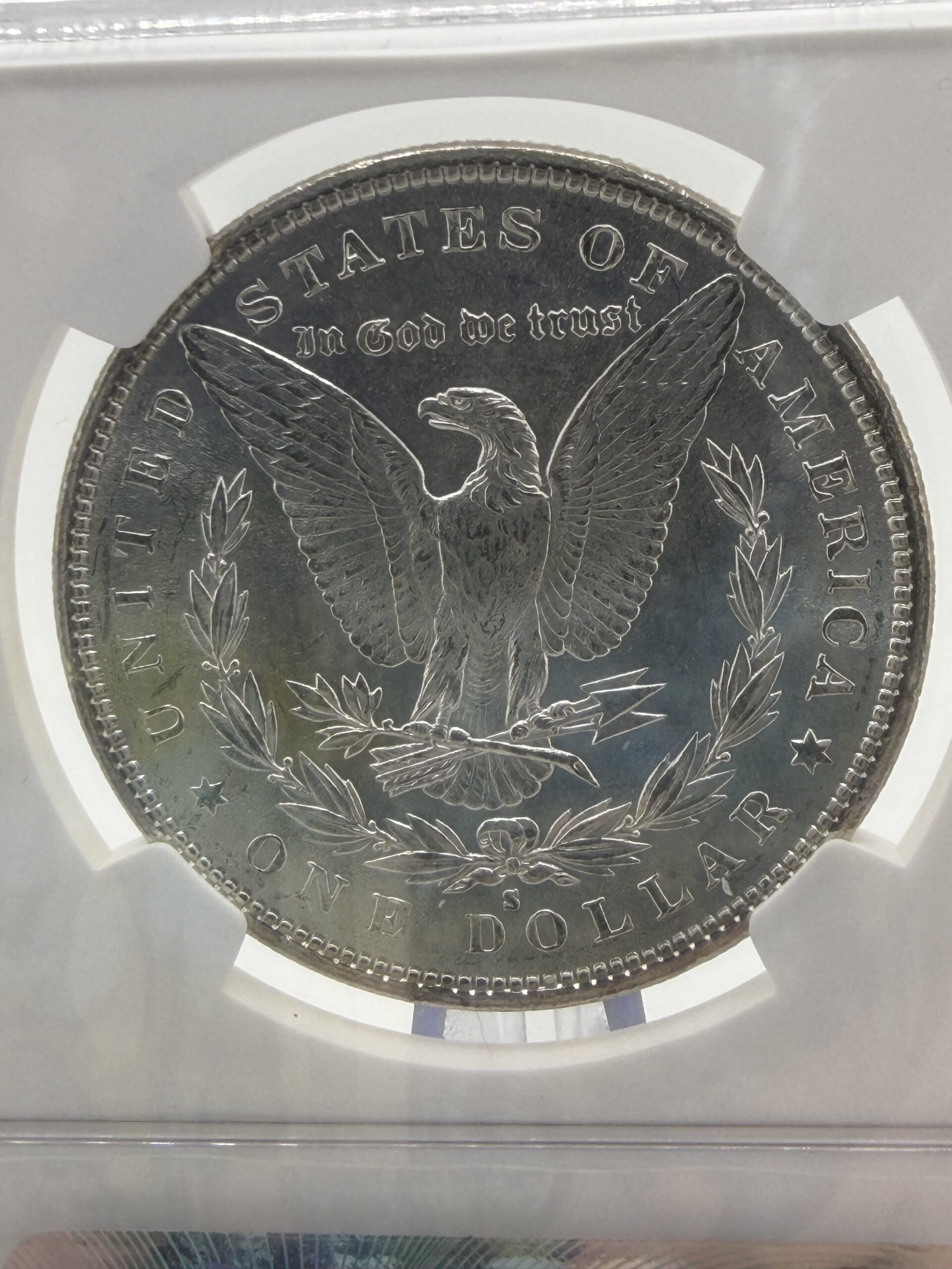 1881-S Morgan Silver Dollar NGC MS62 — Certified Original US Silver Dollar - Image 4