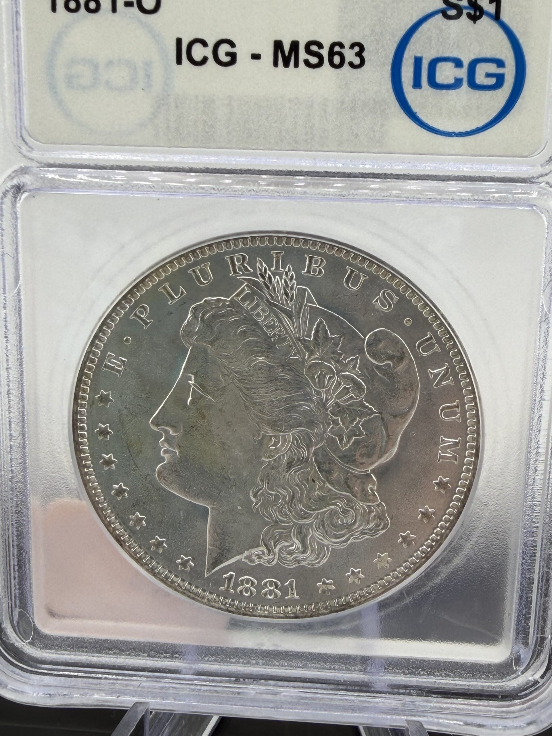 1881-O Morgan Silver Dollar ICG MS63 – Certified U.S. Silver Dollar - Image 2