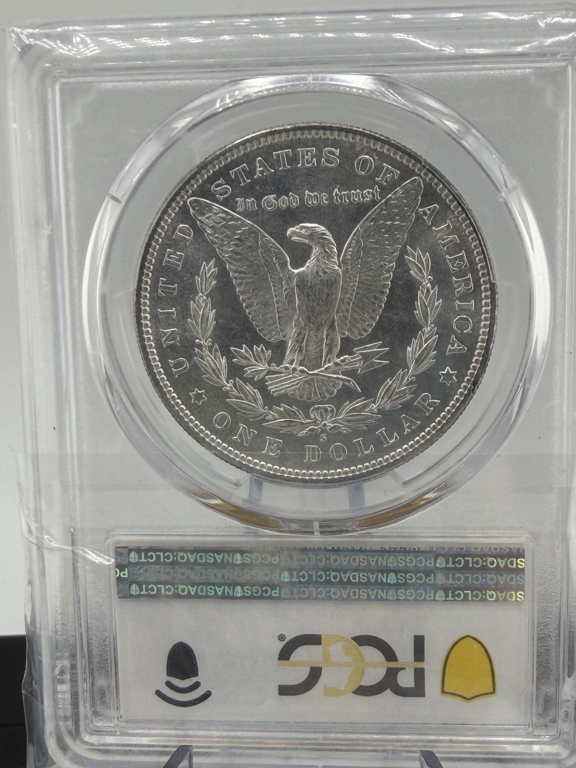 1880-S Morgan Silver Dollar PCGS MS64 – Certified Morgan Dollar, Strong Strike - Image 3