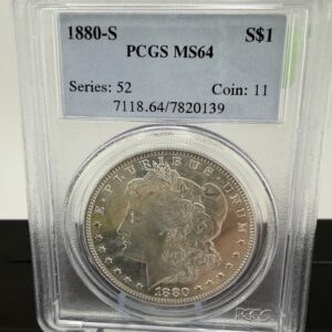 1880-S Morgan Silver Dollar PCGS MS64 – Certified Choice BU Morgan