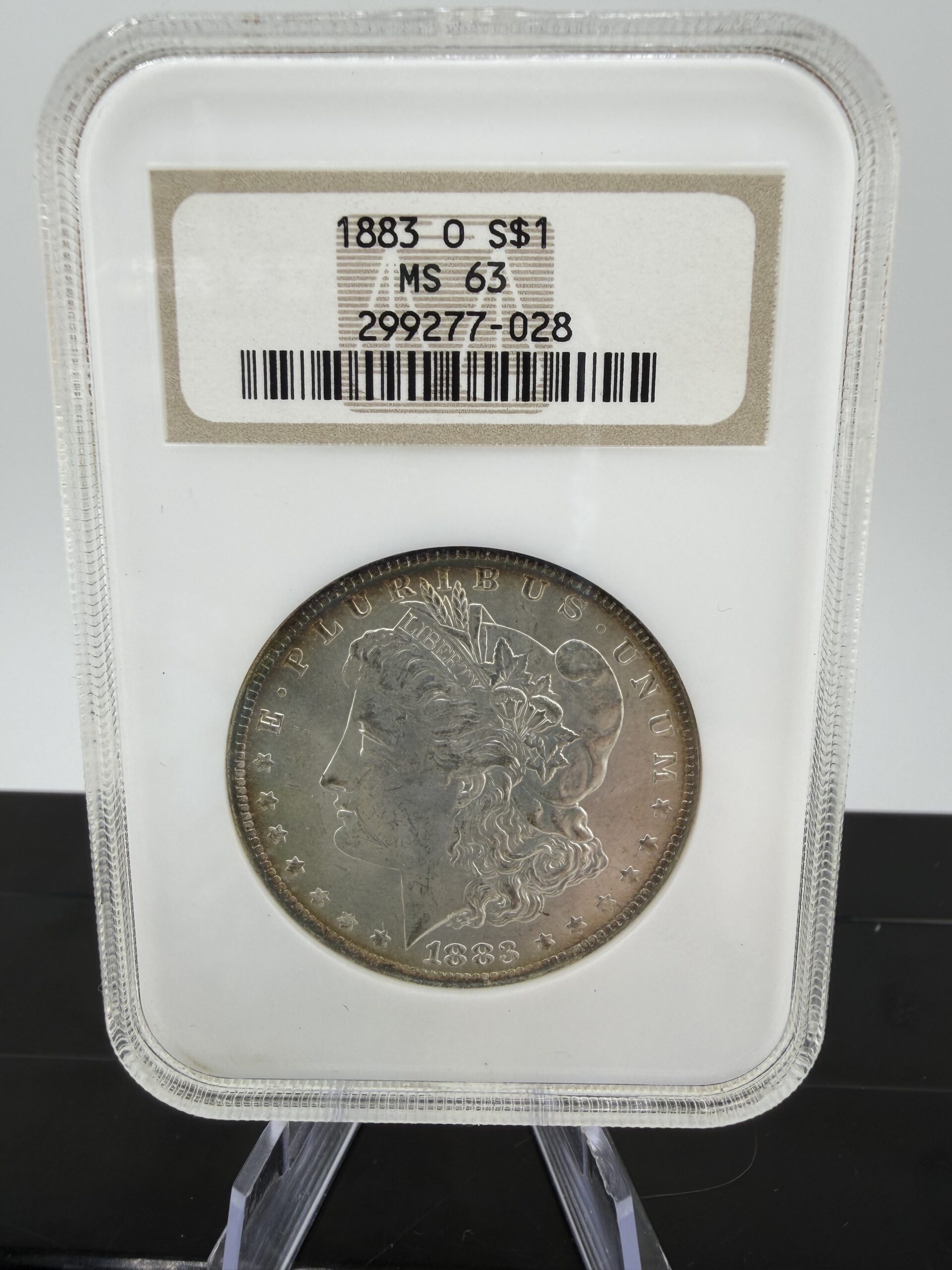 1883-O Morgan Silver Dollar NGC MS63 – Attractive Toning